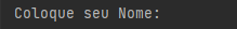 O que o comando input faz